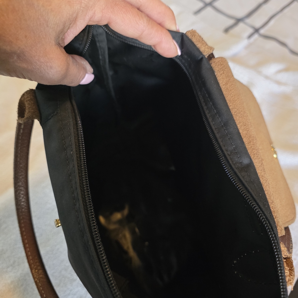 Longchamp Black and Brown Tote Bag - Picture 9 of 10